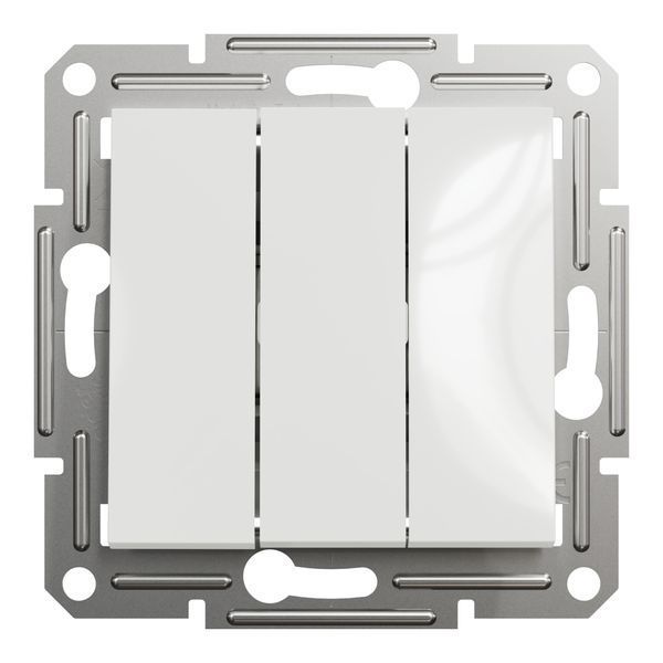 Выключатель 3-клавишный без рамки белый Asfora Schneider Electric EPH2170121 EPH2170121 фото