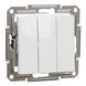 Выключатель 3-клавишный без рамки белый Asfora Schneider Electric EPH2170121 EPH2170121 фото 1