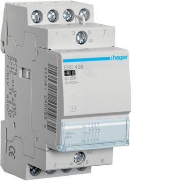 Контактор 25A, 4НЗ, 230В, Hager ESC426 ESC426 фото