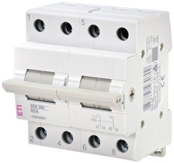 Перемикач навантаження SSQ 280 "1-0-2", 2p 80A ETI 2421427 2421427 фото