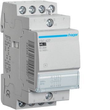 Контактор 25A, 2НВ+2НЗ, 230В, Hager ESC427 ESC427 фото