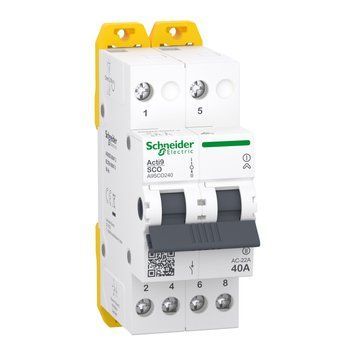 Перемикач 3-х позиційний iSSW Acti9, 2P 40A 415В Schneider Electric A9SCO240 A9SCO240 фото