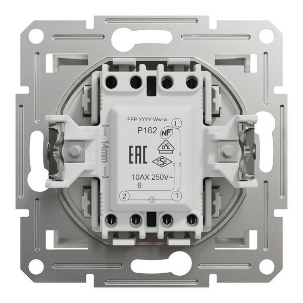 Перемикач 1-клавішний з підсвіткою без рамки білий Asfora Schneider Electric EPH1570121 EPH1570121 фото