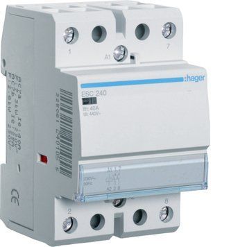 Контактор 40A, 2НВ, 230В, Hager ESC240 ESC240 фото