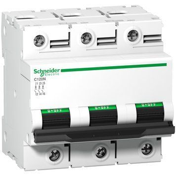 Автоматический выключатель Acti9 C120N 3 полюса 100А C 10kA Schneider Electric A9N18367 A9N18367 фото