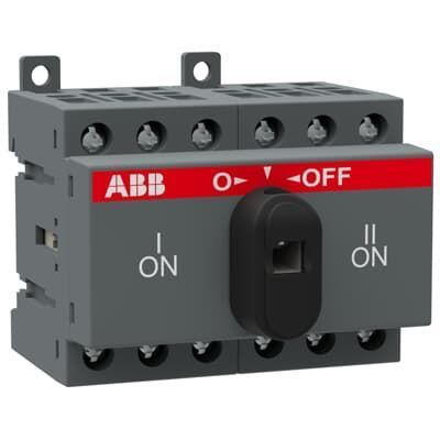 OT25F3C Переключатель нагрузки I-0-II, 3 полюса 25А, ABB 1SCA104863R1001 1SCA104863R1001 фото