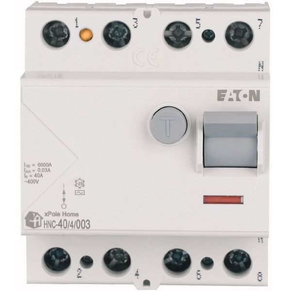УЗО Eaton 4 полюса 40A 30mA тип AC 6kA HNC-40/4/003 194694 194694 фото