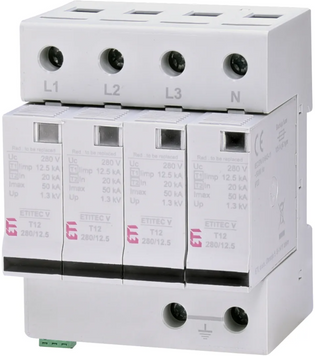 Ограничитель перенапряжения ETITEC V T12 280/12,5 (4+0) RC 4p ETI 2442917 2442917 фото