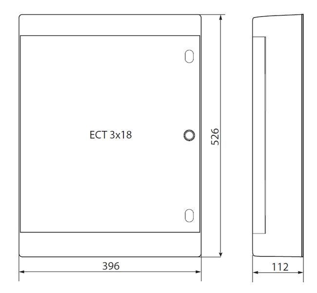 Щит 54 модулі ECT3x18PO зовнішній білі двері ETI 1101041 1101041 фото