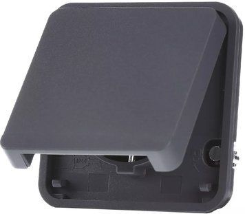 Розетка з заземленням вбудована сіра IP55 W.1 Berker 47063525 47063525 фото