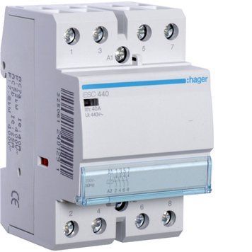 Контактор 40A, 4НВ, 230В, Hager ESC440 ESC440 фото