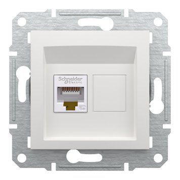 Розетка RJ45 Cat 5e UTP без рамки біла Asfora Schneider Electric EPH4370121 EPH4370121 фото