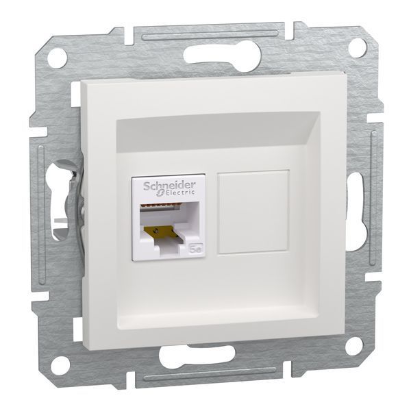 Розетка RJ45 Cat 5e UTP без рамки белая Asfora Schneider Electric EPH4370121 EPH4370121 фото