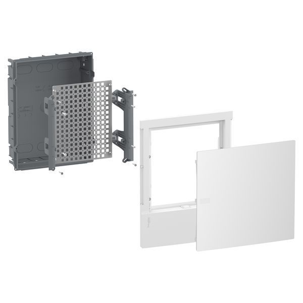 Щит Resi9 MP мультимедийный 2 ряда врезной белая дверь Schneider Electric MIP212FU MIP212FU фото
