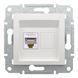 Розетка RJ45 Cat 5e UTP без рамки белая Asfora Schneider Electric EPH4370121 EPH4370121 фото 1
