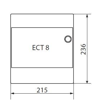 Щит 8 модулей ECT8PO накладной белая дверь ETI 1101005 1101005 фото