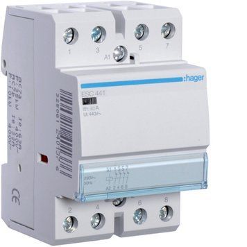 Контактор 40A, 4НЗ, 230В, Hager ESC441 ESC441 фото