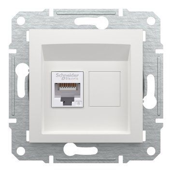 Розетка RJ45 Cat 6 UTP без рамки біла Asfora Schneider Electric EPH4770121 EPH4770121 фото