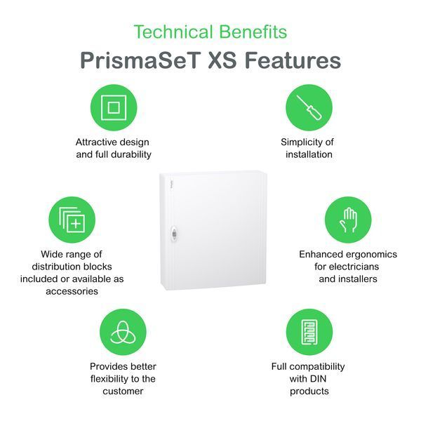 Щит 72 модулі навісний білі двері PrismaSeT XS Schneider Electric LVSXQ324 LVSXQ324 фото