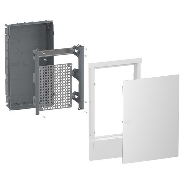 Щит Resi9 MP мультимедійний 3 ряди врізний білі двері Schneider Electric MIP312FU MIP312FU фото