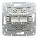 Розетка RJ45 подвійна Cat 5e UTP без рамки біла Asfora Schneider Electric EPH4470121 EPH4470121 фото 5