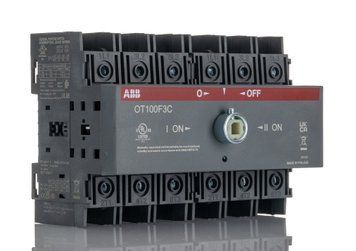 OT100F3C Переключатель нагрузки I-0-II, 3 полюса 100А, ABB 1SCA105008R1001 1SCA105008R1001 фото