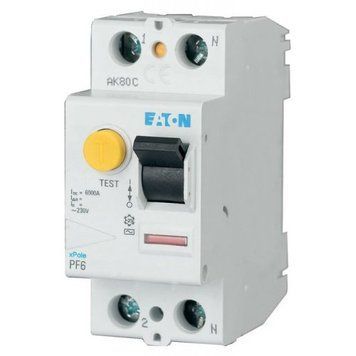 ПЗВ Eaton 2 полюси 63A 30mA тип AC 6kA PF6-63/2/003 286500 286500 фото