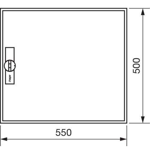 Щит Univers 72 модулі навісний, металевий, IP44 500x550x161мм Hager FWB32S FWB32S фото