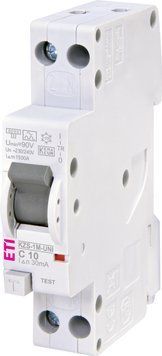 Диф. автоматический выключатель KZS-1M UNI C 10/0,03 тип A (6kA) ETI 2176032 2176032 фото