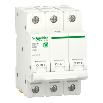 Автоматичний вимикач Resi9 3 полюси 40А C 6kA Schneider Electric R9F12340 R9F12340 фото