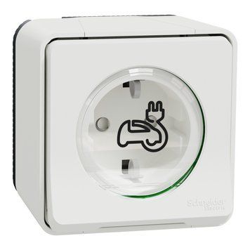 Розетка для зарядки электромобиля Mureva Styl IP55 белая MUR39012 MUR39012 фото