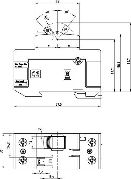 Реле дифференциальное УЗО 2р EFI6-P2 25/0,03 тип AC (6kA) ETI 2061251 2061251 фото