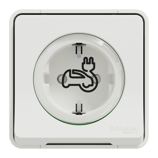 Розетка для зарядки электромобиля Mureva Styl IP55 белая MUR39012 MUR39012 фото