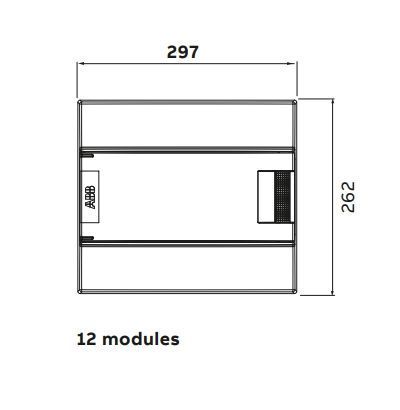 Щит Mistral зовнішній 12 модулів білі двері ABB 1SLM004102A3103 1SLM004102A3103 фото