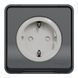 Розетка с заземлением Mureva Styl IP55 черная MUR36034 MUR36034 фото 2