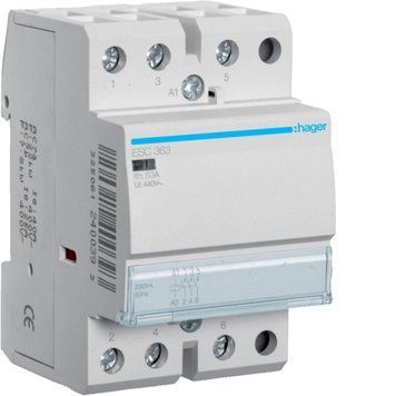 Контактор 63A, 3НВ, 230В, Hager ESC363 ESC363 фото
