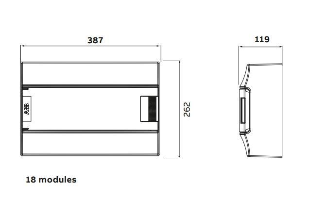 Щит Mistral зовнішній 18 модулів білі двері ABB 1SLM004102A3104 1SLM004102A3104 фото