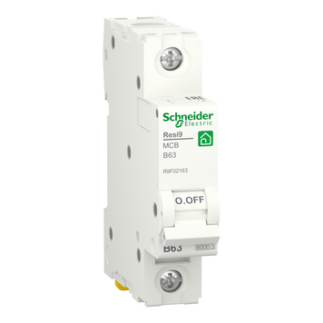 Автоматичний вимикач Resi9 1 полюс 63А B 6kA Schneider Electric R9F02163 R9F021163 фото