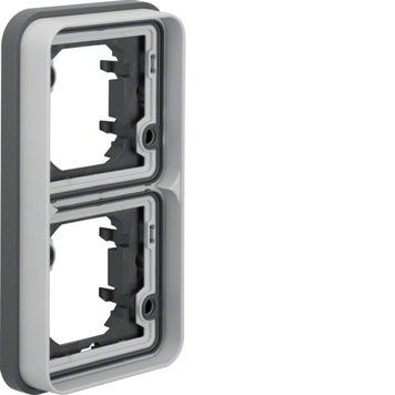 Рамка 2-постова вертикальна сіра IP55 W.1 Berker 13293515 13293515 фото