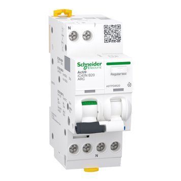 Автоматический выключатель с дуговой защитой Acti9 iC40 ARC 1P+N 20A B 6kA Schneider Electric A9TPD4620 A9TPD4620 фото