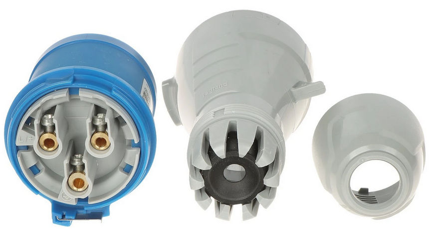 Вилка пряма 32A 2К+З 230В IP44 P17 Tempra Pro 555234 555234 фото