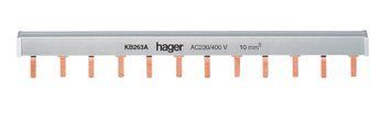 Шина гребінчаста 2P 10мм&sup2; 12M Hager KB263A KB263A фото