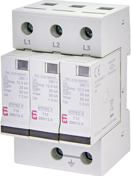 Ограничитель перенапряжения ETITEC V T12 280/12,5 (3+0) 3p ETI 2442905 2442905 фото