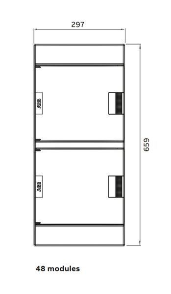 Щит Mistral зовнішній 48 модулів білі двері ABB 1SLM004102A3108 1SLM004102A3108 фото