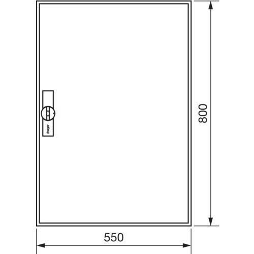 Щит Univers 130 модулів навісний, металевий, IP44 800x550x161мм Hager FWB52M2 FWB52M2 фото