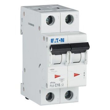 Автоматический выключатель 2 полюса 16А C 6kA PL6-C16/2 Eaton 286567 286567 фото