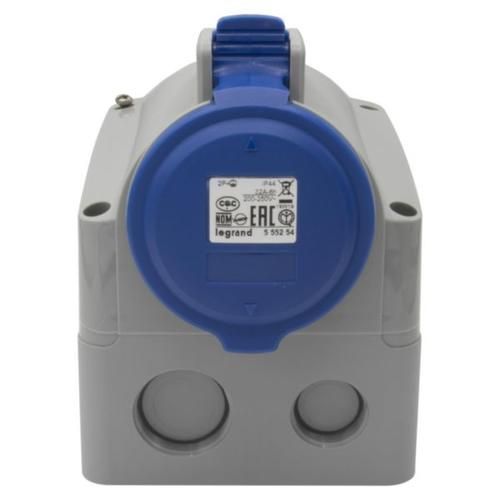 Розетка накладная 32A 2К+З 230В IP44 P17 Tempra Pro 555254 555254 фото