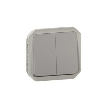 Перемикач 2-клавішний механізм сірий IP55 Plexo Legrand 069525L 069525L фото