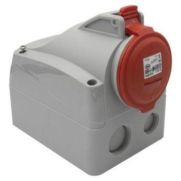 Розетка накладна 32A 3К+З 415В IP44 P17 Tempra Pro 555258 555258 фото