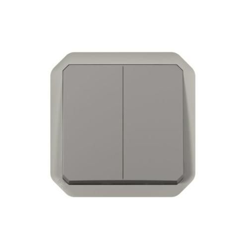 Переключатель 2-клавишный механизм серый IP55 Plexo Legrand 069525L 069525L фото